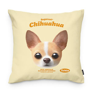 Yebin the Chihuahua TypeFace Throw Pillow