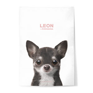 Leon the Chihuahua Fabric Poster