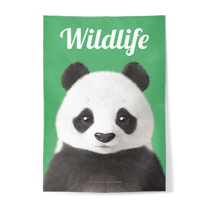 Pang the Giant Panda Magazine Fabric Poster