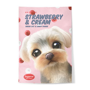 Sarang the Yorkshire Terrier’s Strawberry &amp; Cream New Patterns Fabric Poster