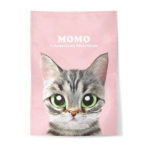 Momo the American shorthair cat Retro Fabric Poster