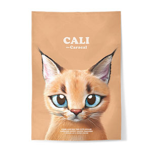 Cali the Caracal Retro Fabric Poster