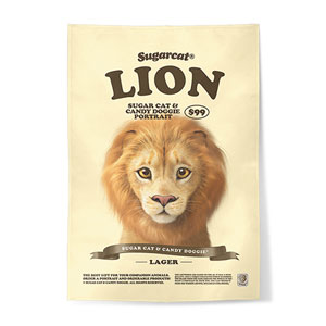 Lager the Lion New Retro Fabric Poster