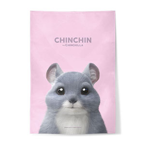 Chinchin the Chinchilla Fabric Poster