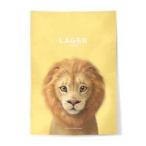 Lager the Lion Fabric Poster