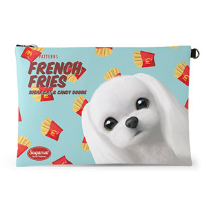Potato&#039;s French Fries New Patterns Leather Clutch (Flat)