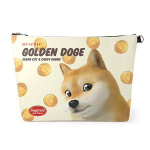Doge’s Golden Coin New Patterns Leather Clutch (Triangle)