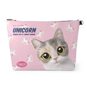 Merry’s Unicorn New Patterns Leather Clutch (Triangle)