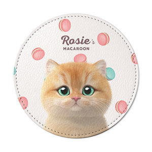 Rosie’s Macaroon Leather Coaster