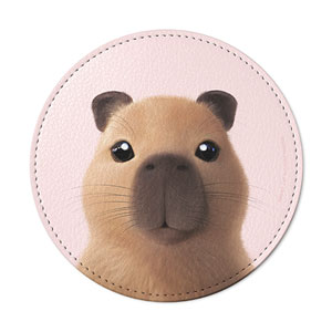 Capybara the Capy Leather Coaster