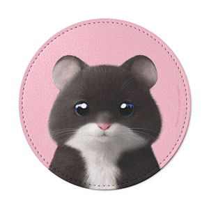 Hamlet the Hamster Leather Coaster