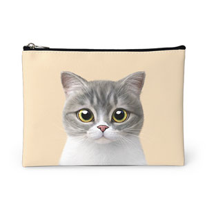 Moon the British Cat Leather Pouch