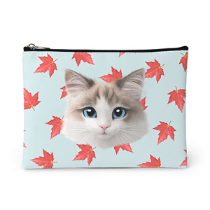 Autumn the Ragdoll’s Sugar Maple Face Leather Pouch