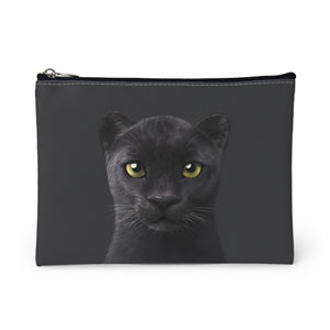 Blacky the Black Panther Leather Pouch