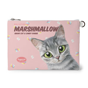 Autumn’s Marshmallow New Patterns Leather Flat Pouch
