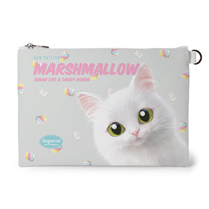 Ria’s Marshmallow New Patterns Leather Flat Pouch