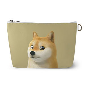 Doge the Shiba Inu (GOLD ver.) Leather Triangle Pouch