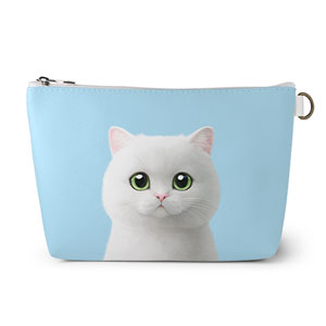 May the British Shorthair Leather Triangle Pouch