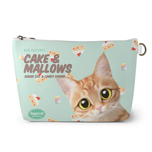 Ssol’s Cake &amp; Mallows New Patterns Leather Triangle Pouch