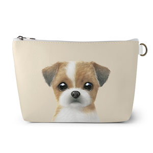Peace the Shih Tzu Leather Triangle Pouch