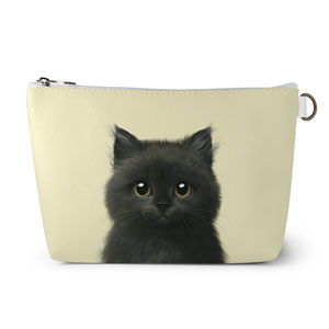 Reo the Kitten Leather Triangle Pouch
