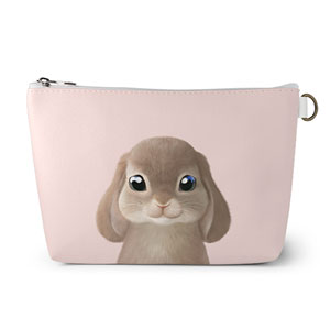 Daisy the Rabbit Leather Triangle Pouch