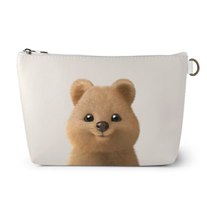 Toffee the Quokka Leather Triangle Pouch