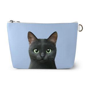 Zoro the Black Cat Leather Triangle Pouch