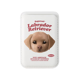 Cocoa the Labrador Retriever TypeFace Magsafe Card Wallet