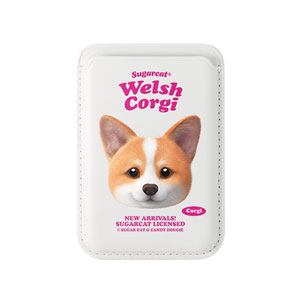 Corgi the Welsh Corgi TypeFace Magsafe Card Wallet