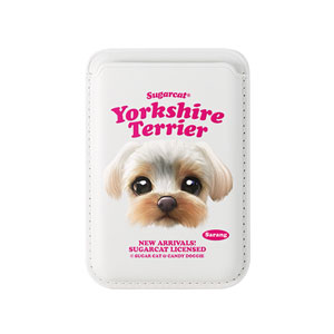 Sarang the Yorkshire Terrier TypeFace Magsafe Card Wallet