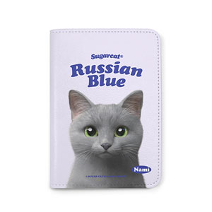 Nami the Russian Blue Type Passport Case