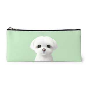 Lettuce the Meltese Leather Pencilcase