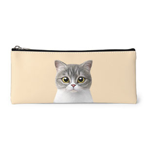 Moon the British Cat Leather Pencilcase