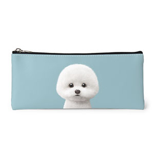 Dongle the Bichon Leather Pencilcase
