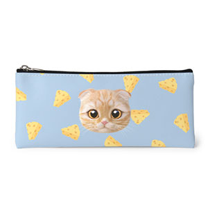 Cheddar’s Cheese Face Leather Pencilcase