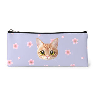 Ssol’s Cherry Blossom Face Leather Pencilcase