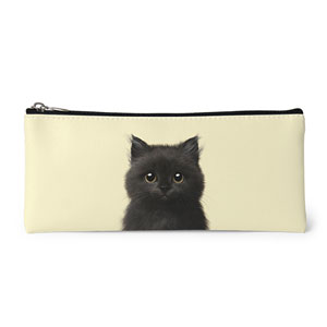 Reo the Kitten Leather Pencilcase