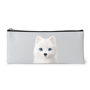 Polly the Arctic Fox Leather Pencilcase