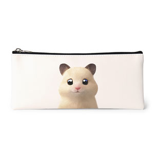 Pudding the Hamster Leather Pencilcase
