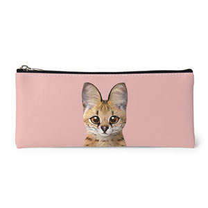 Scarlet the Serval Leather Pencilcase