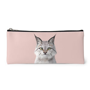 Wendy the Canada Lynx Leather Pencilcase