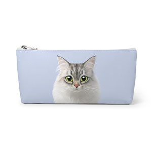 Miho the Norwegian Forest Leather Triangle Pencilcase