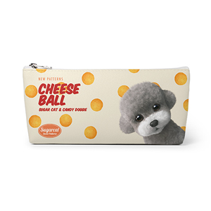 Earlgray the Poodle&#039;s Cheese Ball New Patterns Leather Triangle Pencilcase