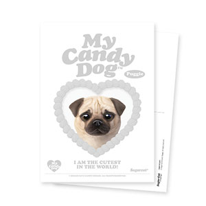 Puggie the Pug Dog MyHeart Postcard