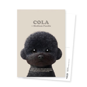 Cola the Medium Poodle Retro Postcard