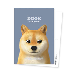Doge the Shiba Inu Retro Postcard