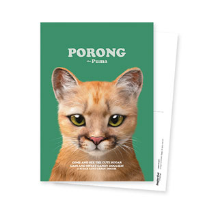 Porong the Puma Retro Postcard