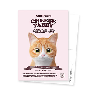 Hobak the Cheese Tabby New Retro Postcard