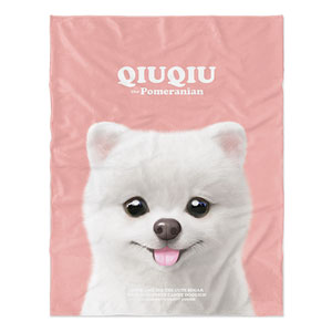 QiuQiu the Pomeranian Retro Soft Blanket